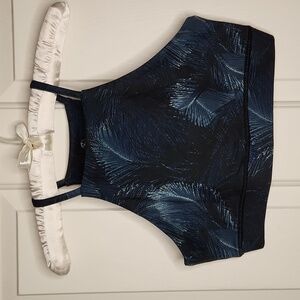 Threads 4 Thought Palm Print Navy Teal Sports Bra Size M